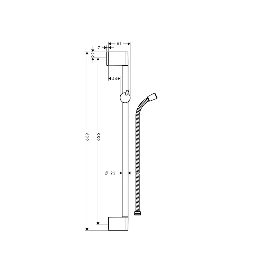 Duschstång Hansgrohe Crometta med Duschslang
