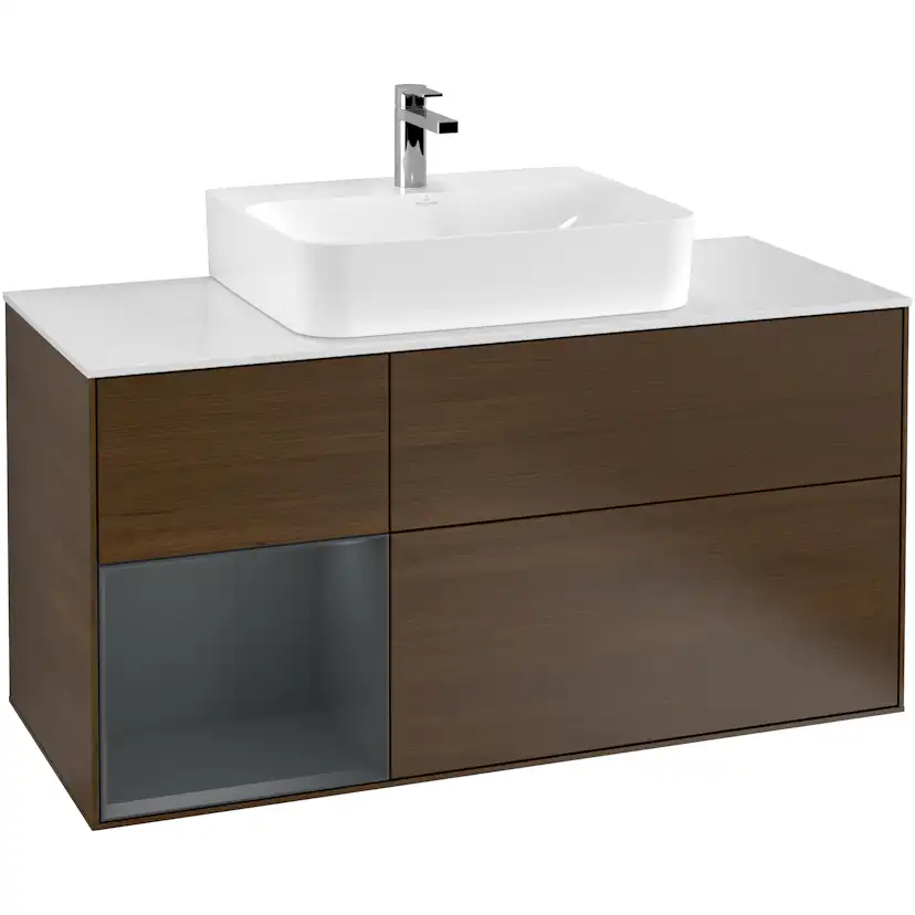 Tvättställsskåp Villeroy & Boch Finion med 3 Lådor Hylla och Bänkskiva för Centrerat Tvättställ