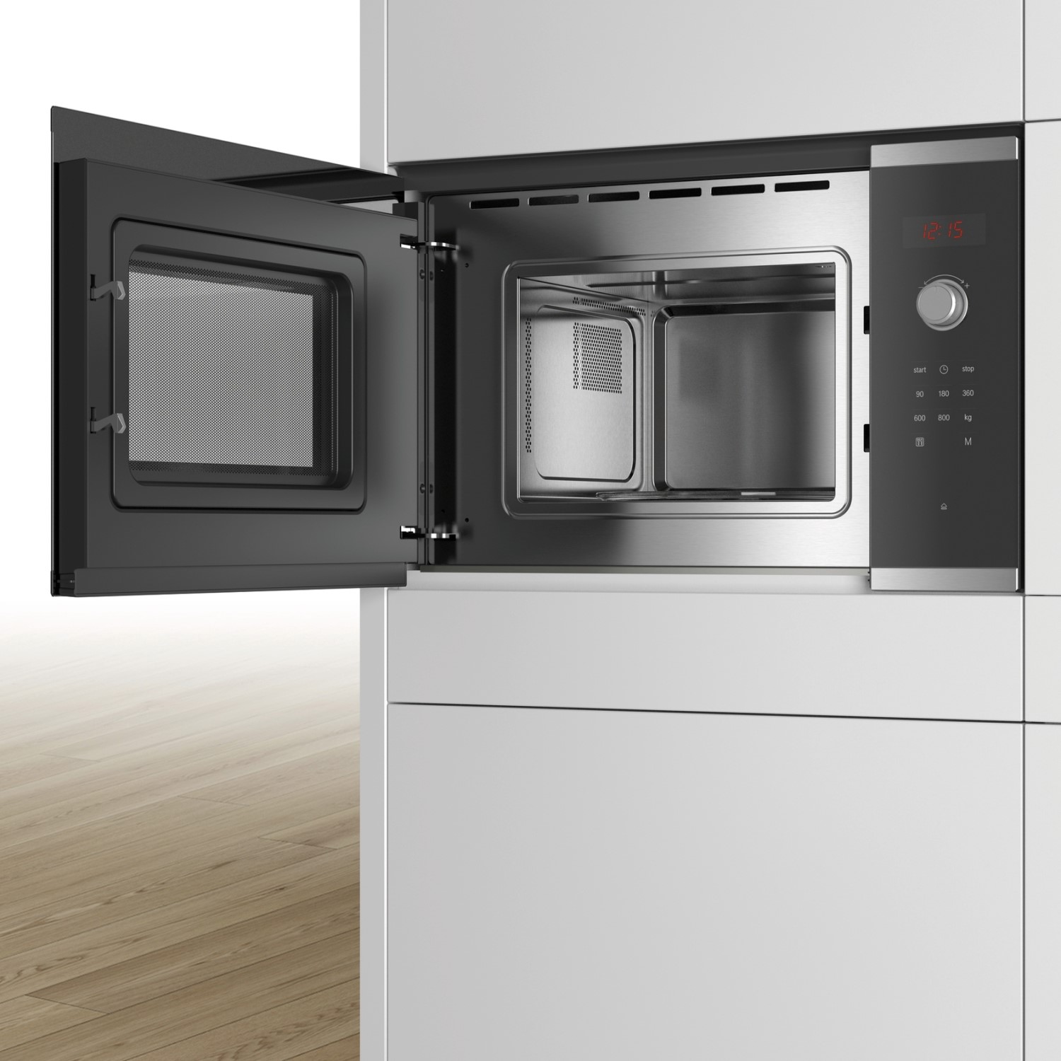 Mikrovågsugn Bosch Serie 4 BFL523MS0 Inbyggnadsmikro Rostfritt Stål 800W