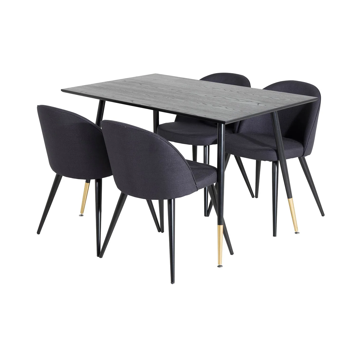 DippTable - Black Veneer -VelvetChiar- Black _4 Svart/, Polyester