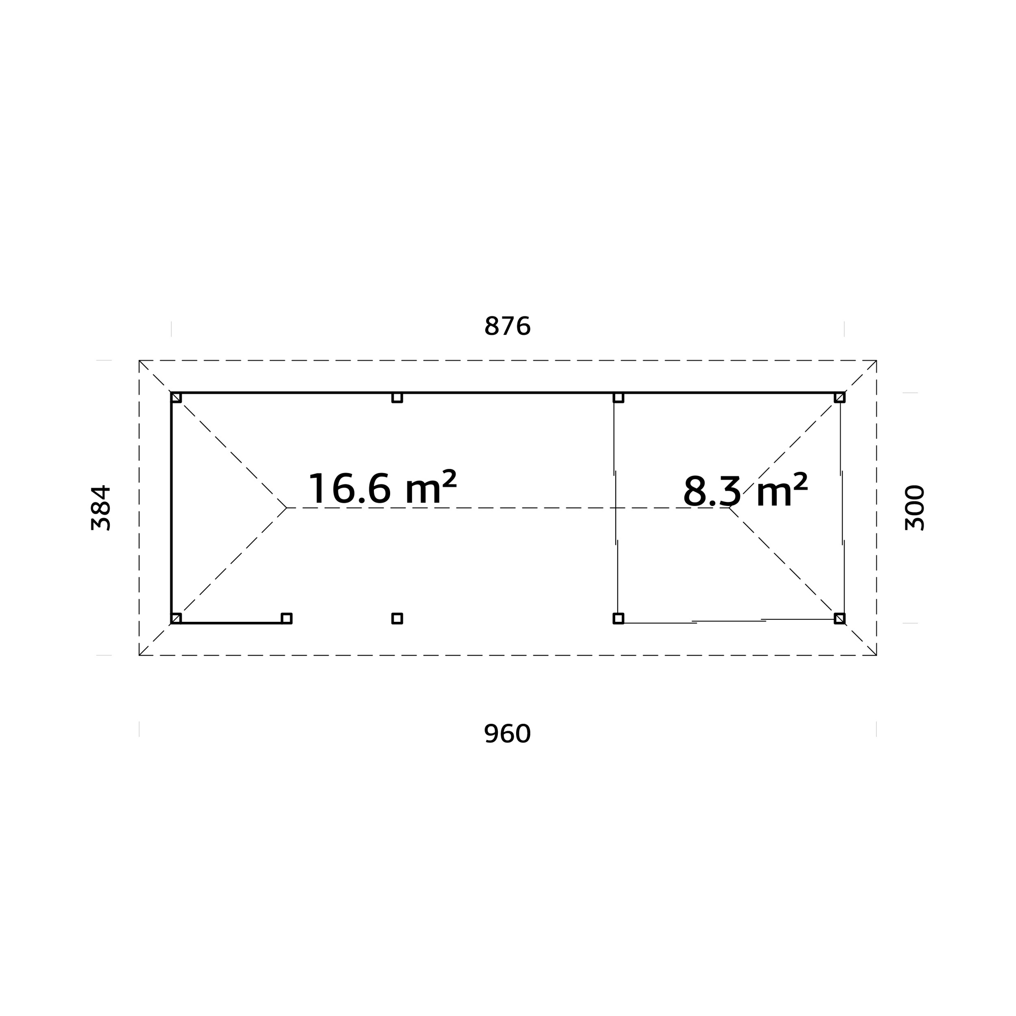 Uterum Palmako Bianca 24,9 m2 Set 516 Slide Plus