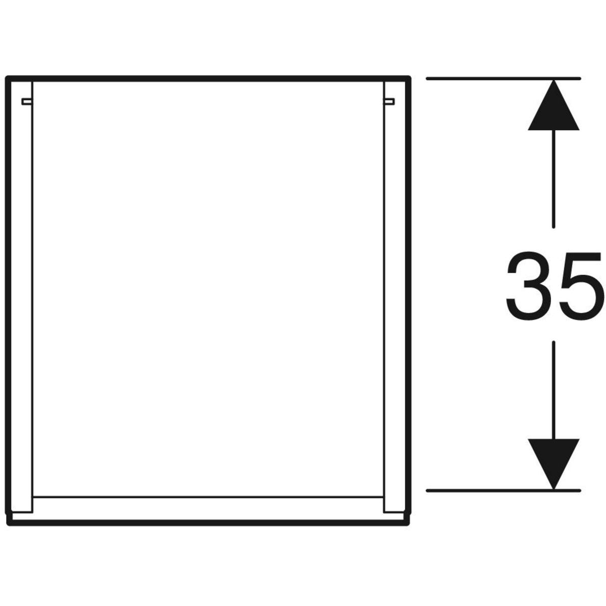 Ifö Elegant högskåp med en dörr: B=33cm, H=165cm, T=36.6cm, Mörkgrå