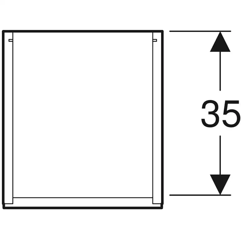 Ifö Elegant högskåp med en dörr: B=33cm, H=165cm, T=36.6cm, Mörkgrå