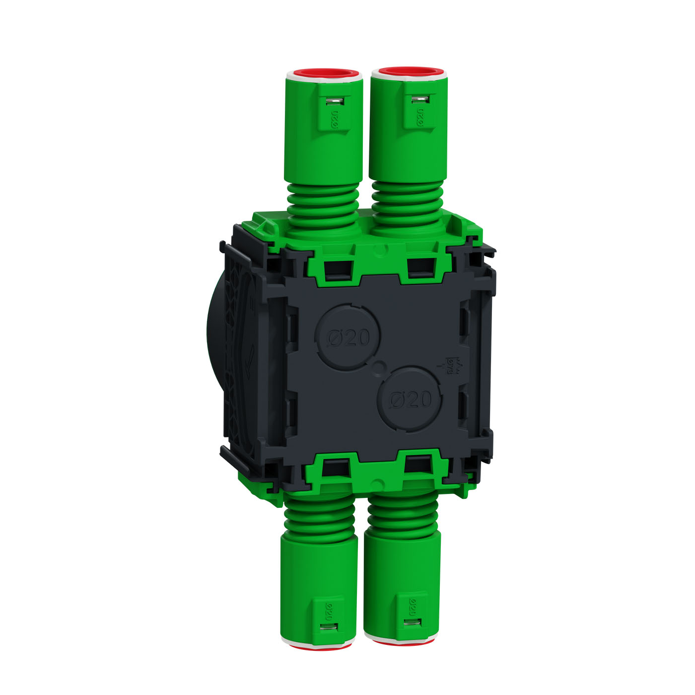 Apparatdosa Schneider Electric Multifix med lock för dubbel-/trippelgips 24-39mm