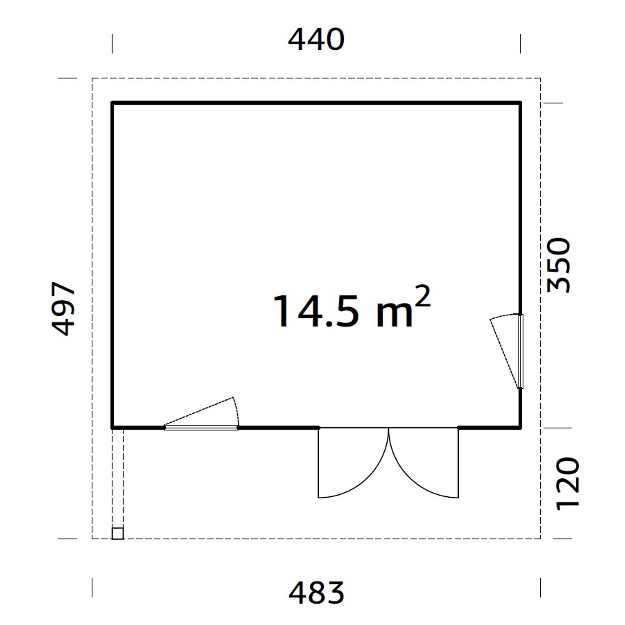 Trädgårdshus Palmako Grace 15,4 m2