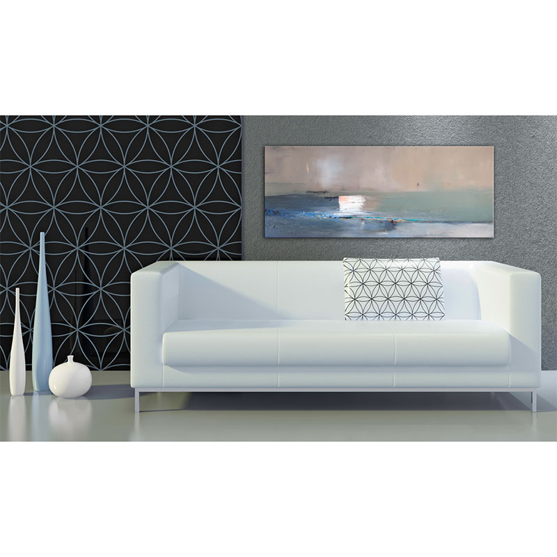 Handmålad Tavla Arkiio  Första Vågen 100x40