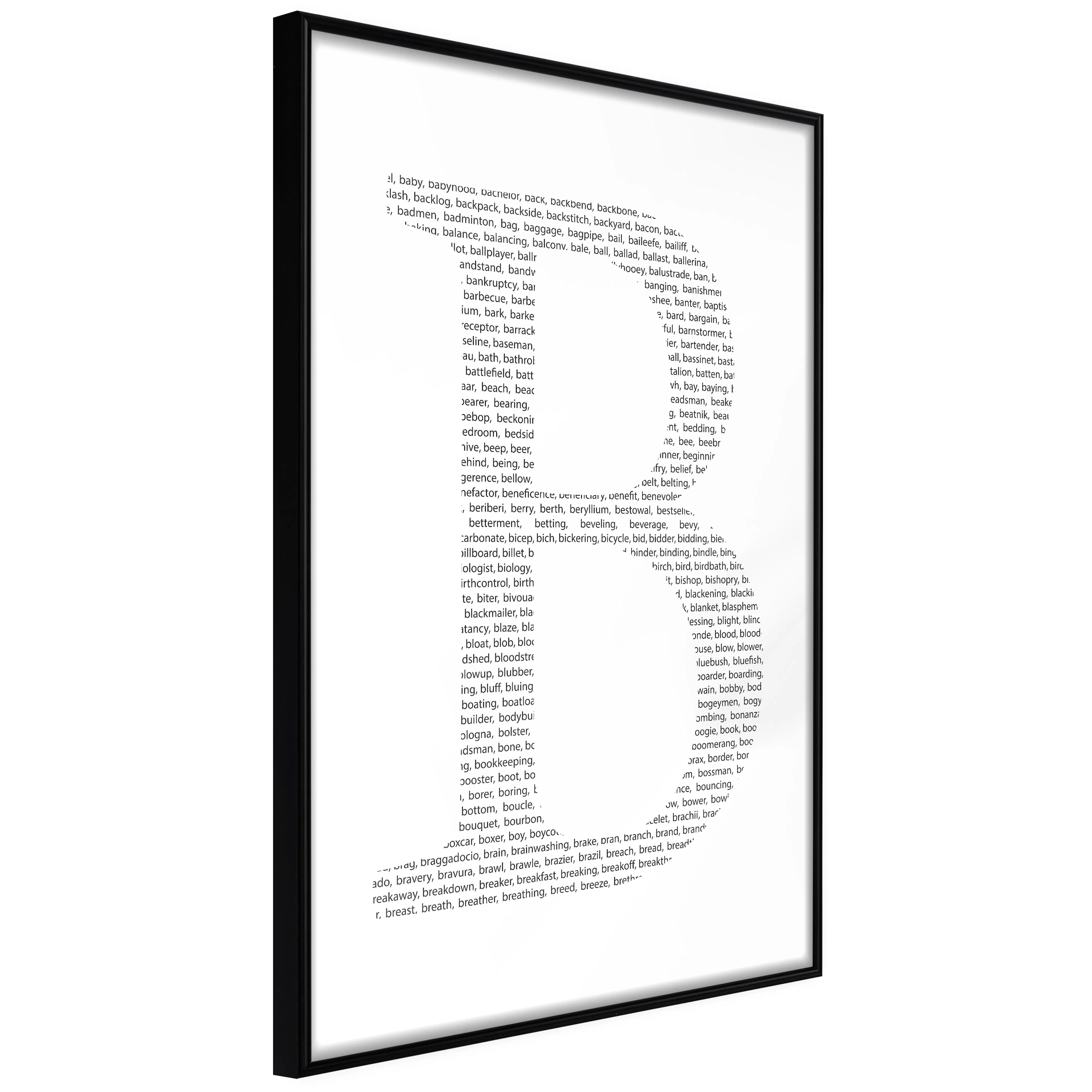 Affisch - Letter B [Poster] 20x30 Svart ram, 20x30 cm