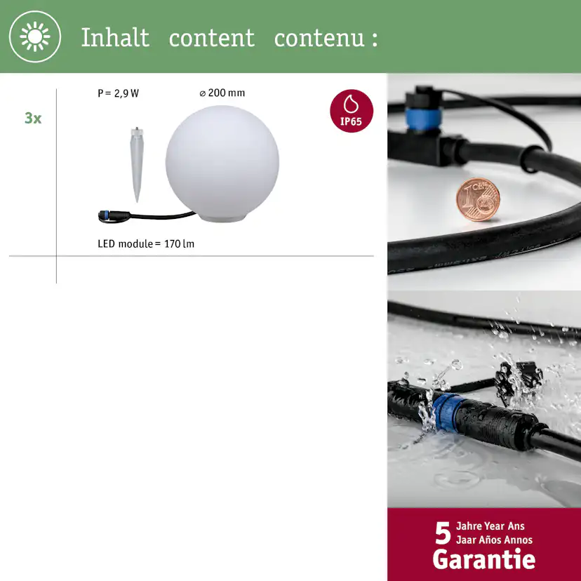 Dekorationsljus LED Paulmann Globe Plug & Shine Smart Home Zigbee 3.0 IP65 24V