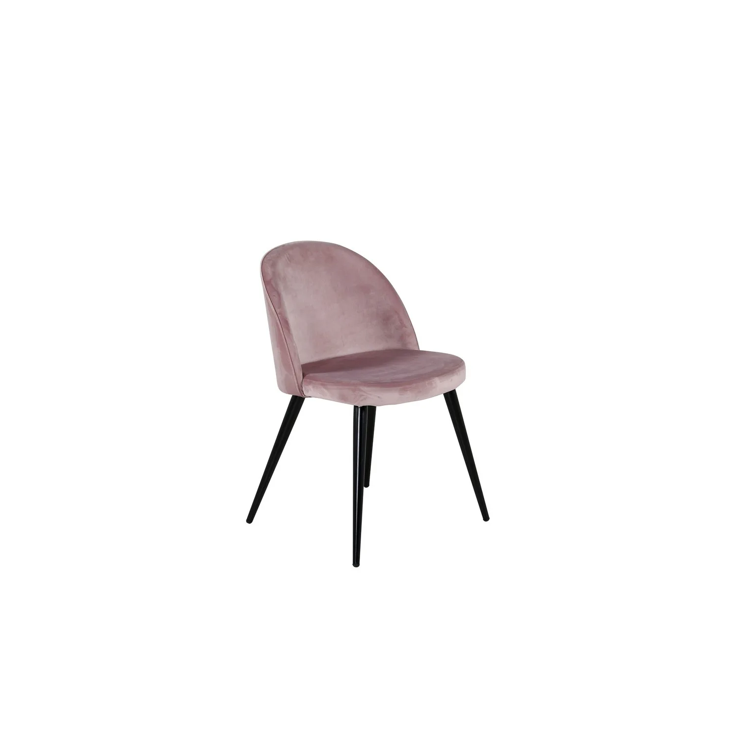 Velvet Dining Chair - Pink / Black Rosa/Svart