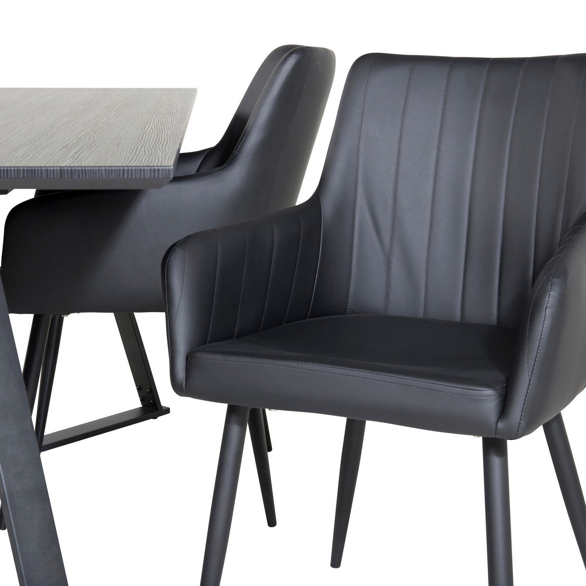 Marina Dining Table - Black top / Black Legs +Comfort - Dini Svart/Svart
