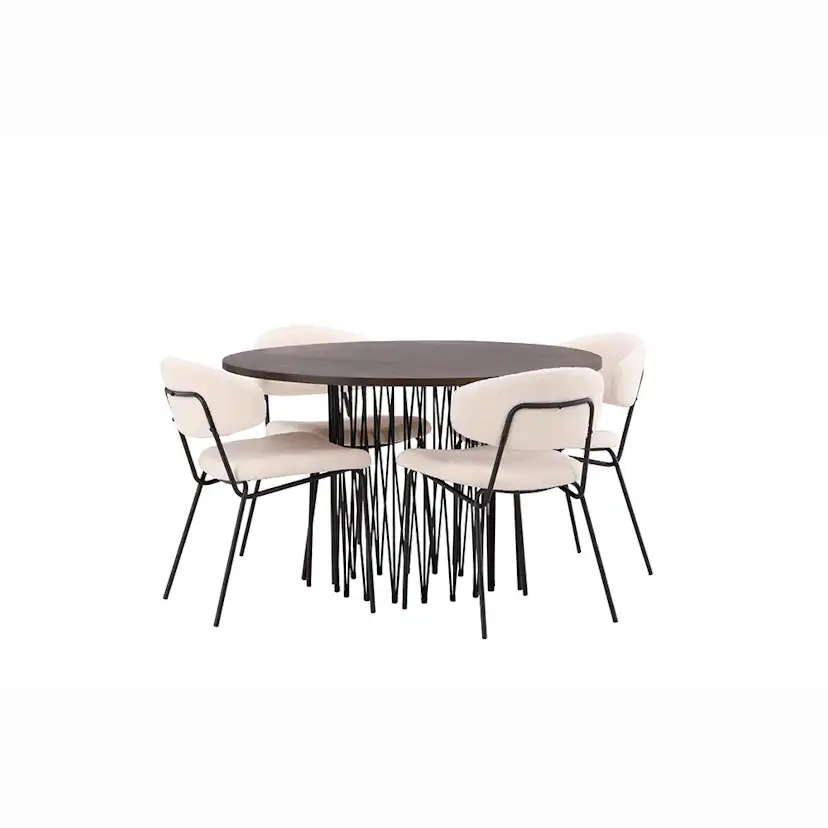Matgrupp furniture/fashion Stone med 4 Chico Stolar Runt