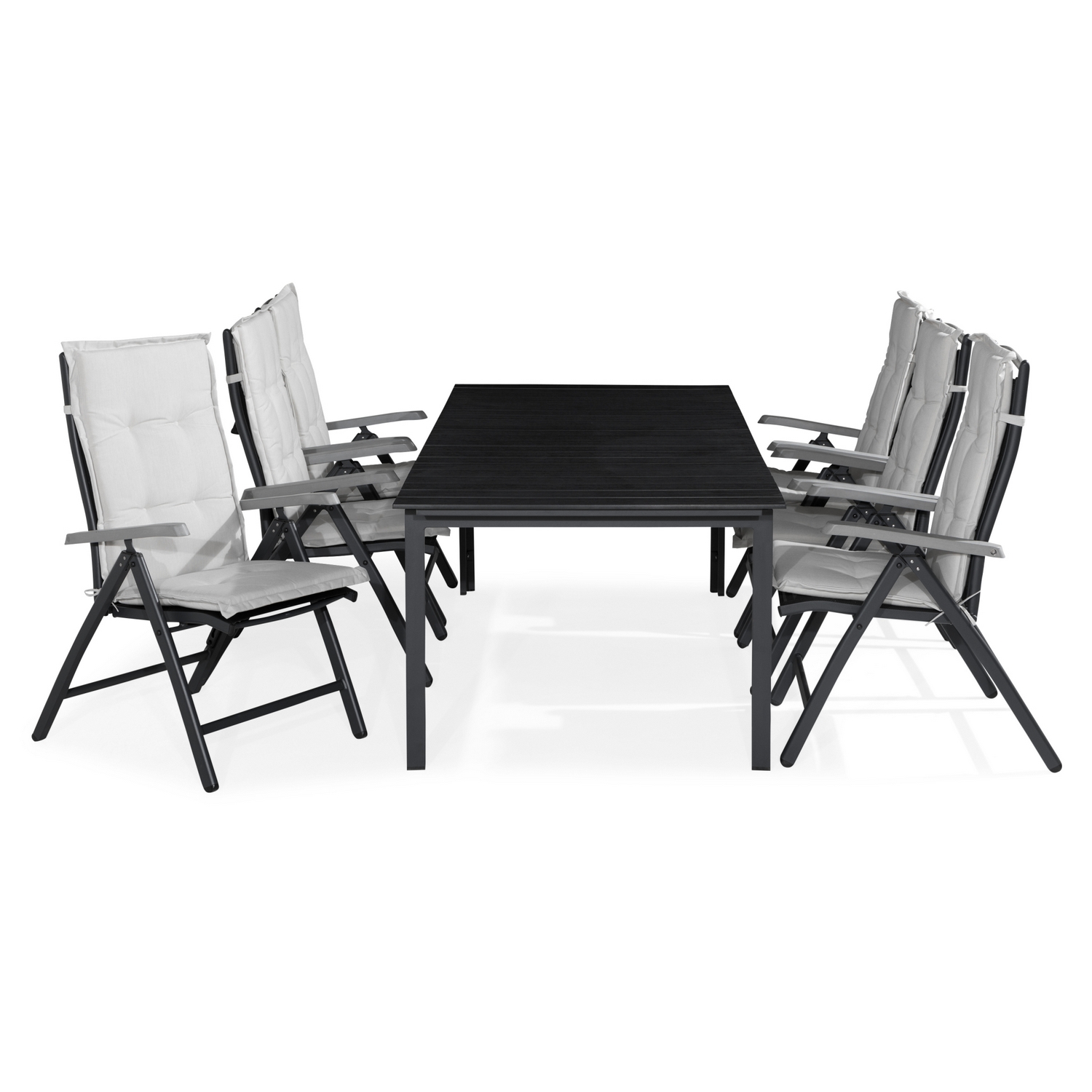 Matgrupp Comfort Garden Tunis 205x90 med 6 Positionsstolar Monaco Lyx och Dyna