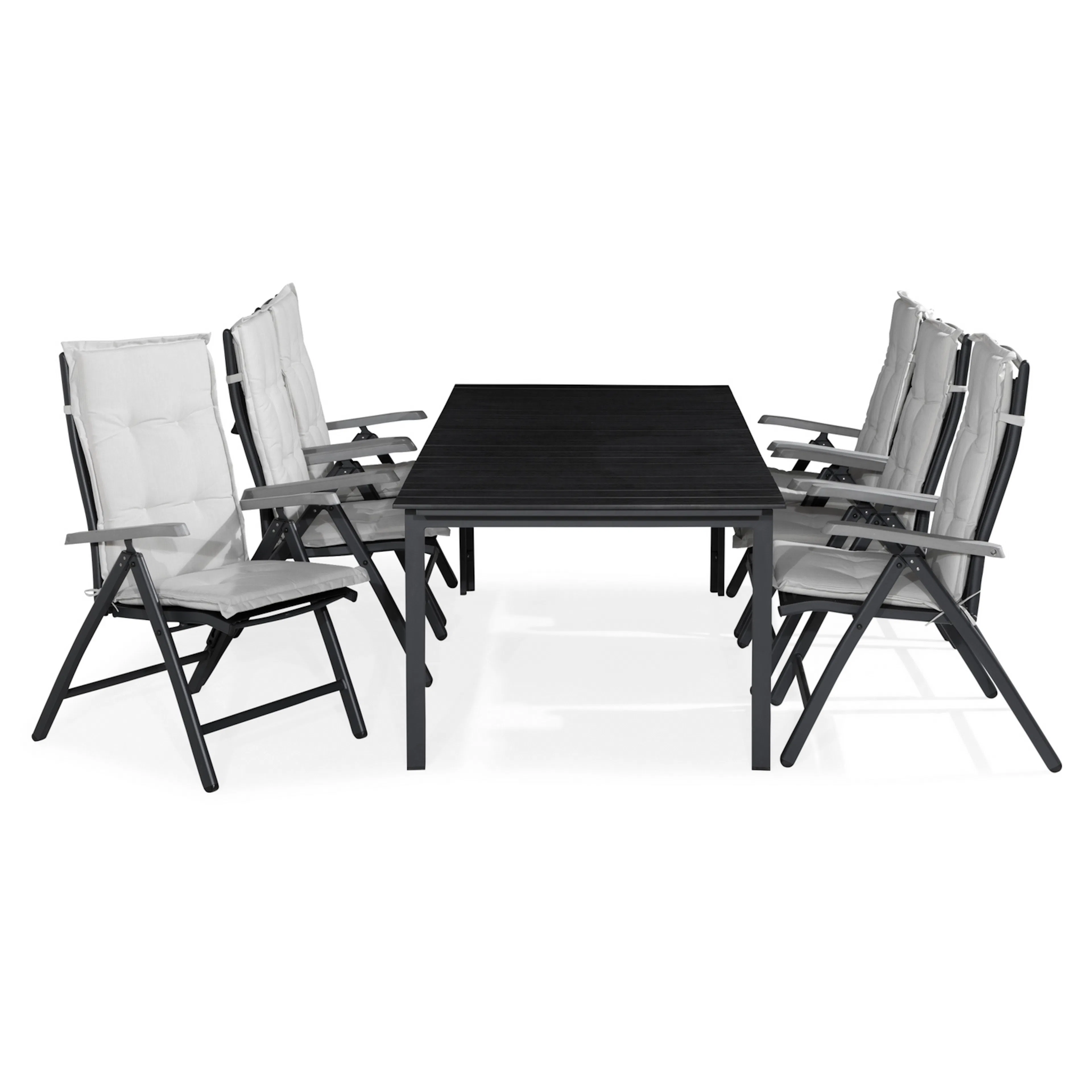Matgrupp Comfort Garden Tunis 205x90 med 6 Positionsstolar Monaco Lyx och Dyna