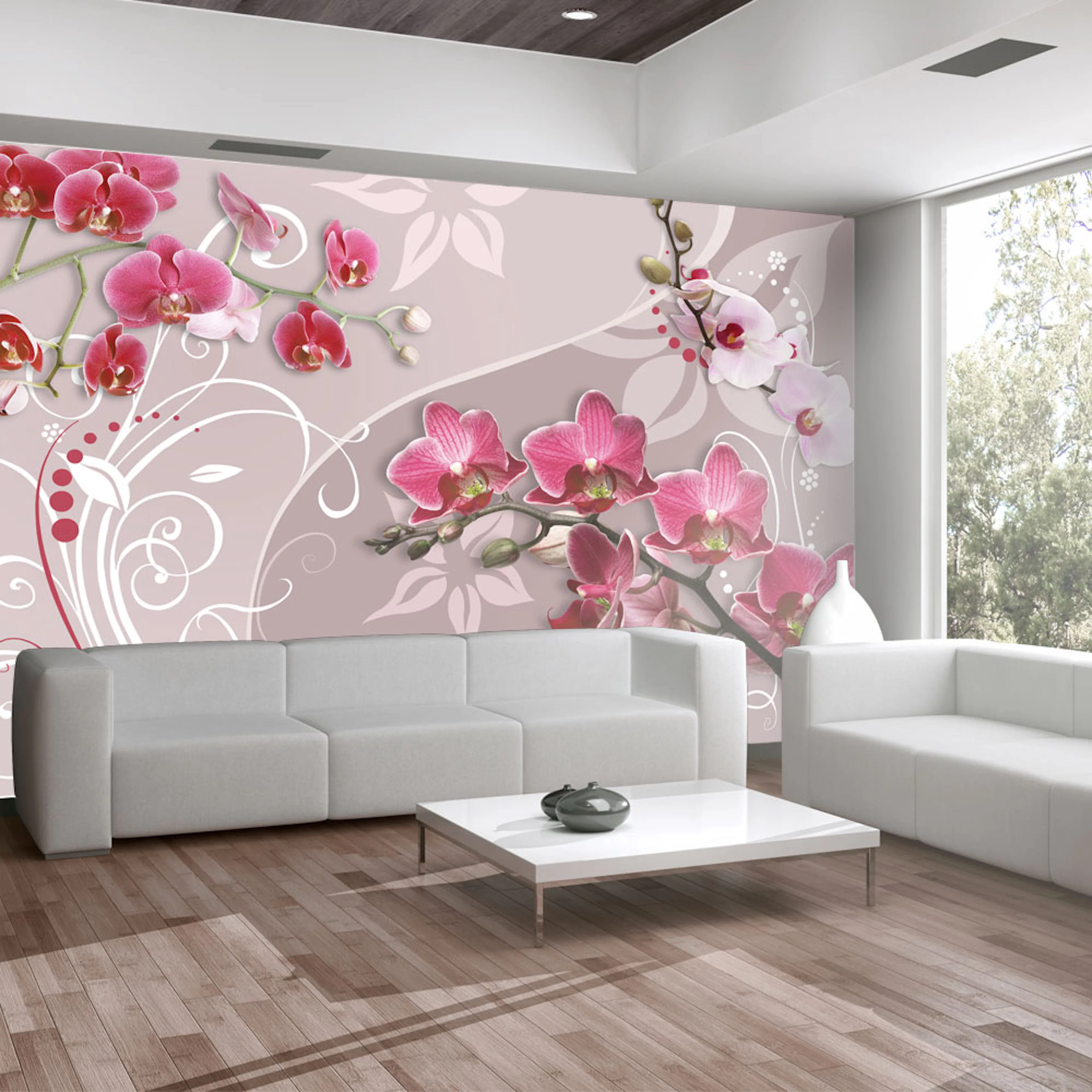Fototapet Arkiio Flight Of Pink Orchids