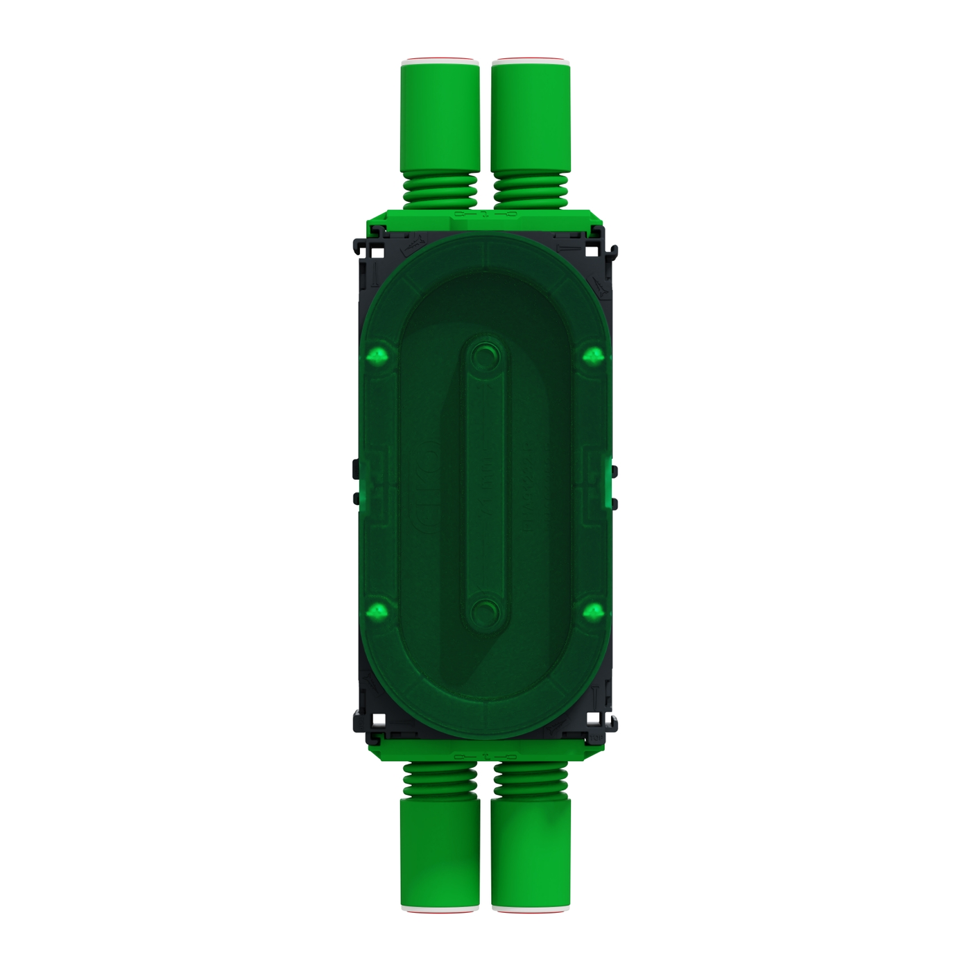 Apparatdosa Schneider Electric Multifix med Lock för Enkelgips 13 mm Fyra flexibla stutsar 16/20 mm