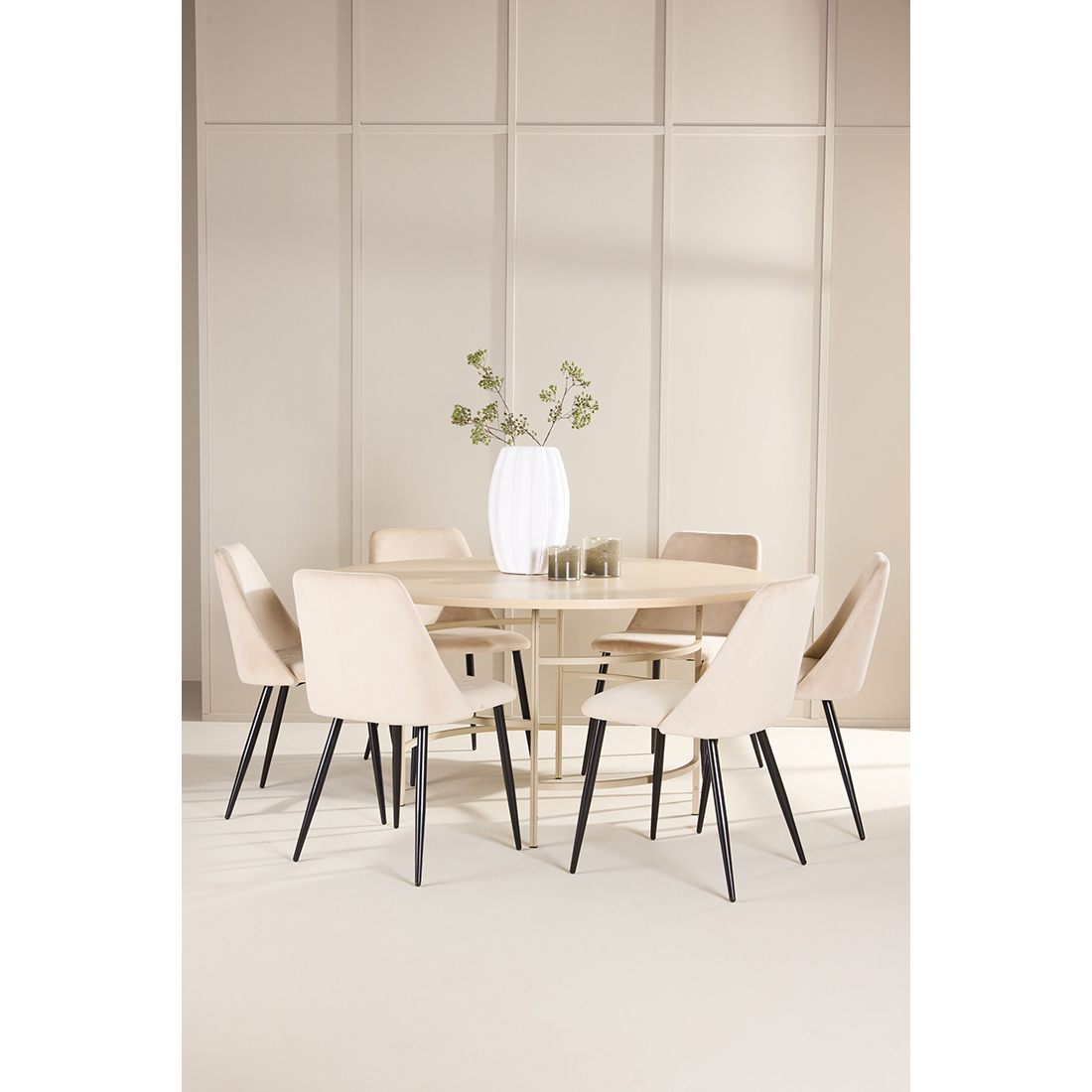 Matgrupp Venture Home Copenhagen Ø140 cm med 6st Night Matstolar