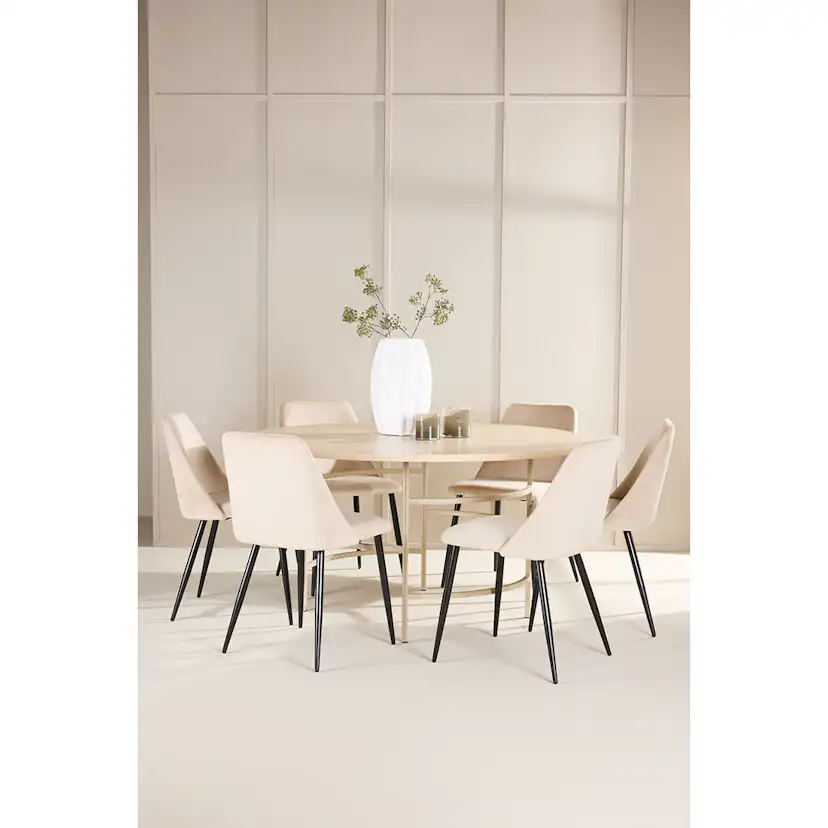 Matgrupp Venture Home Copenhagen Ø140 cm med 6st Night Matstolar