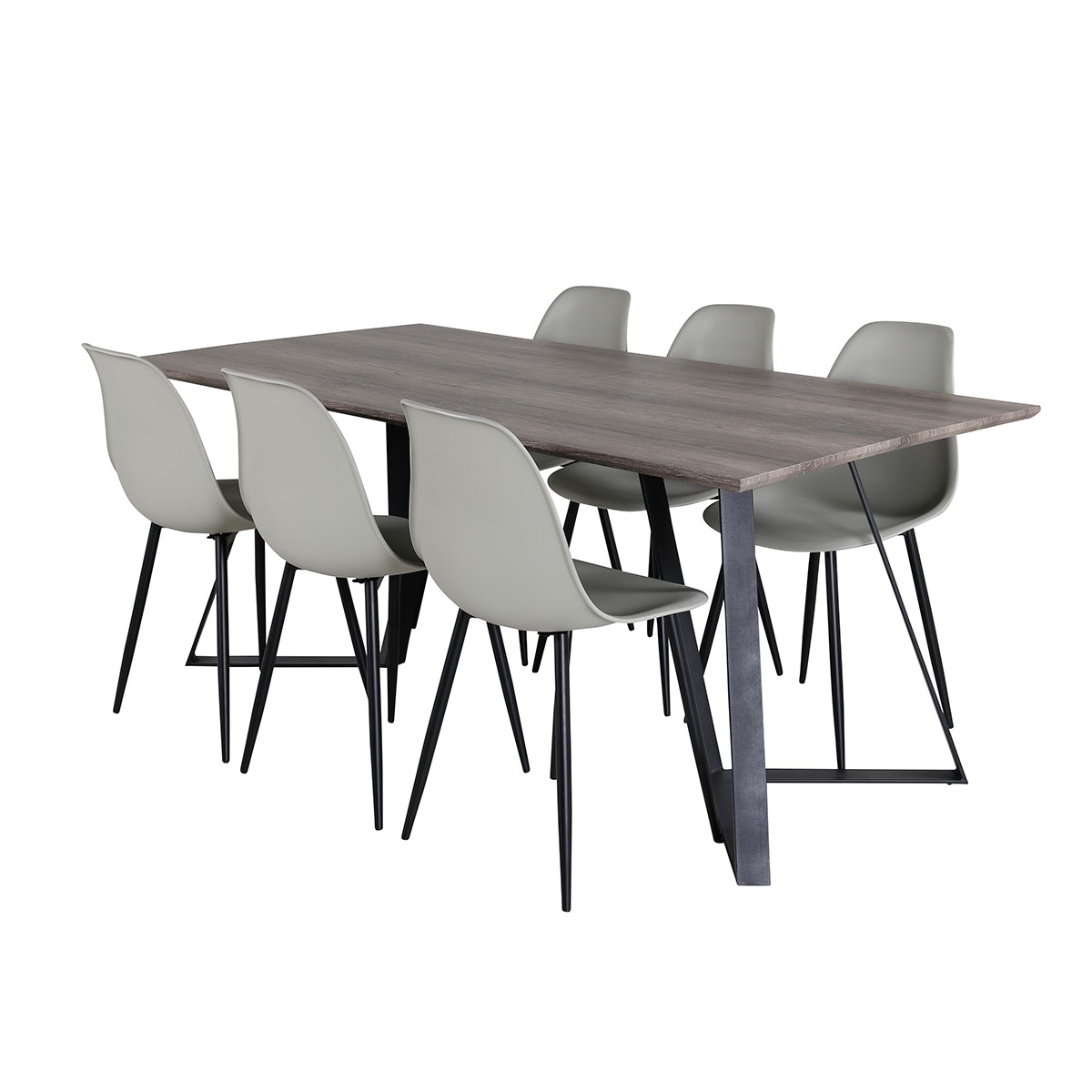 Matgrupp Venture Home Madde med 6 Pop Stolar