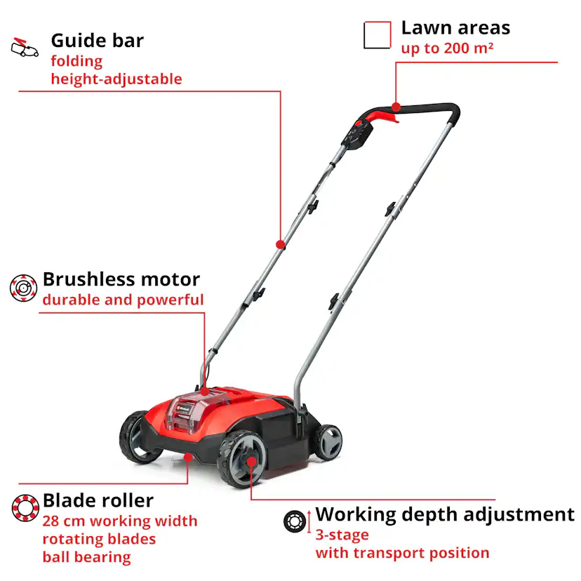 Vertikalskärare Einhell GC-SC 18/28 Li Utan Batteri & Laddare