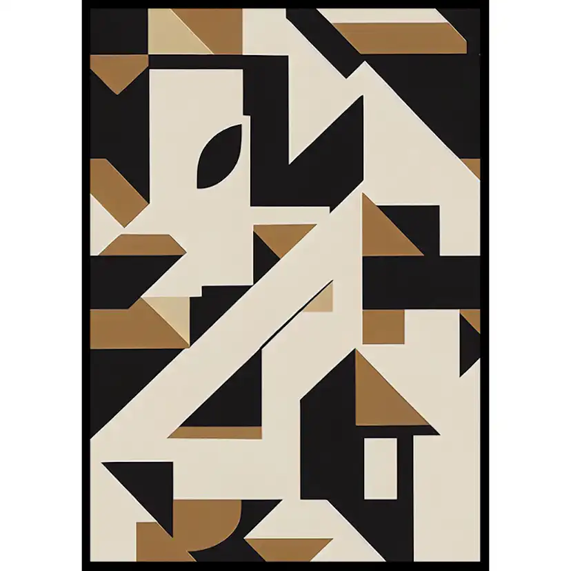 Poster Gallerix Abstract In Brown