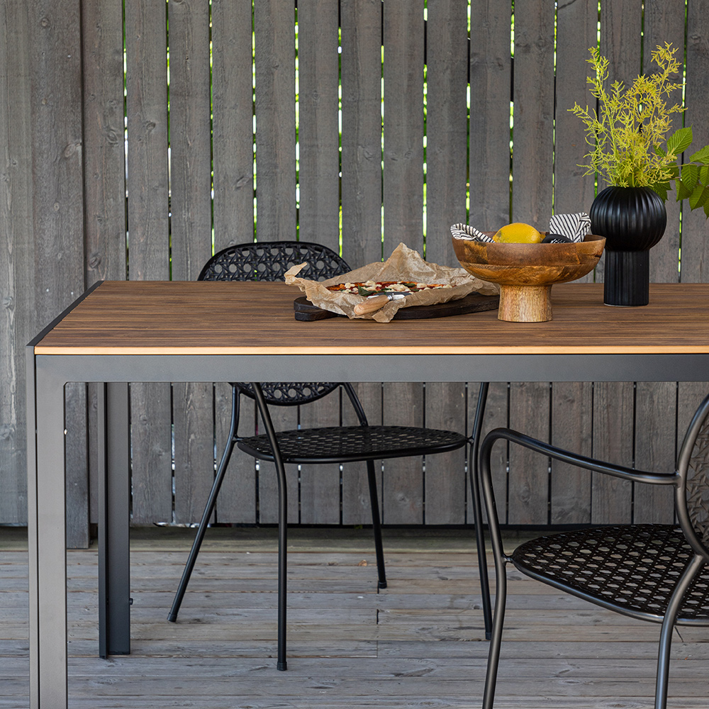 Break Diningtable Alumnium - Black / Nature Rectangular 90*1 Natur