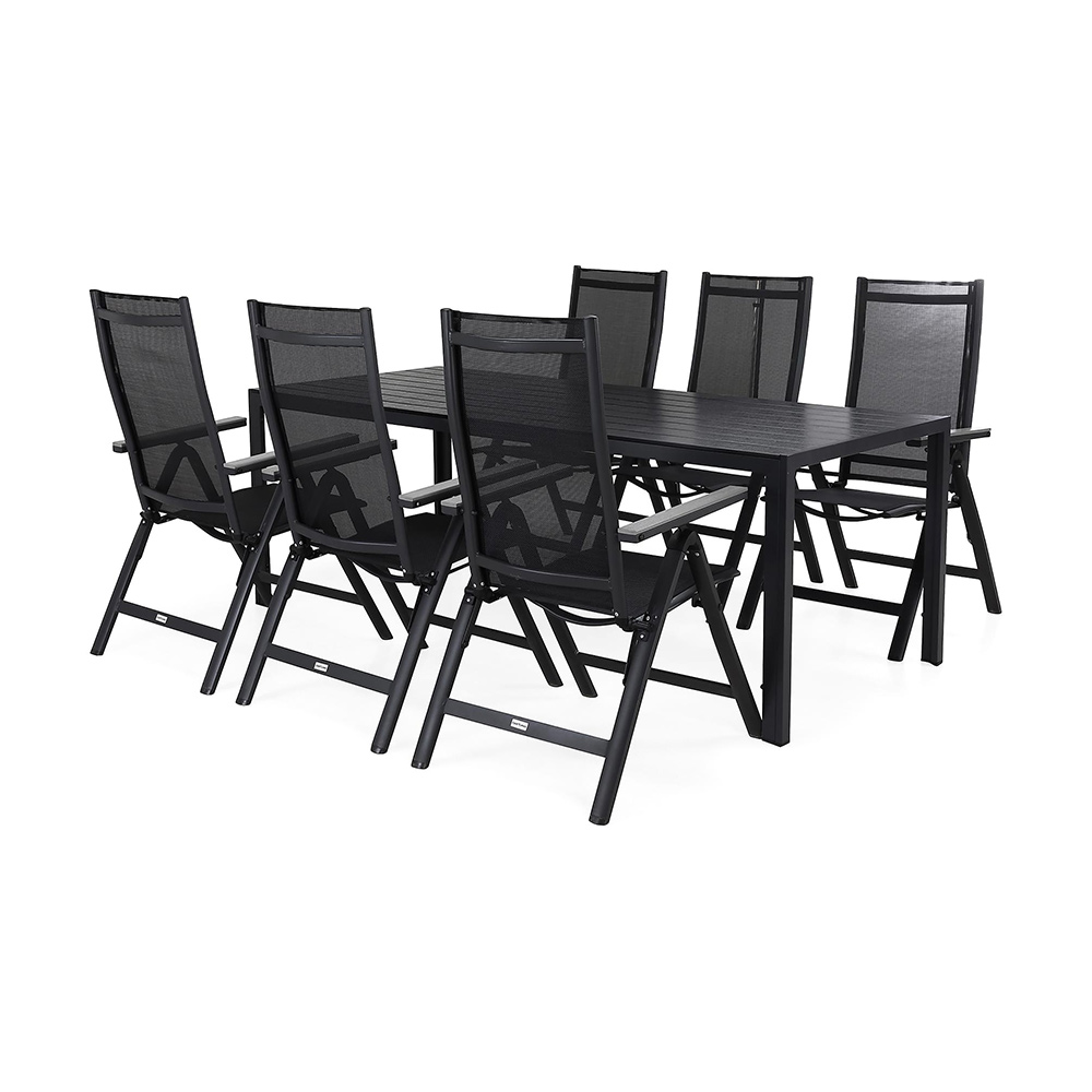 Matgrupp Comfort Garden Tunis med 6 Monaco Positionsstolar