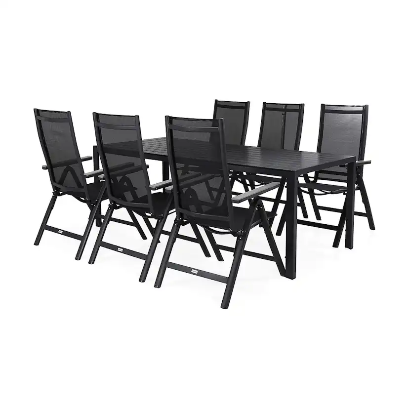 Matgrupp Comfort Garden Tunis med 6 Monaco Positionsstolar