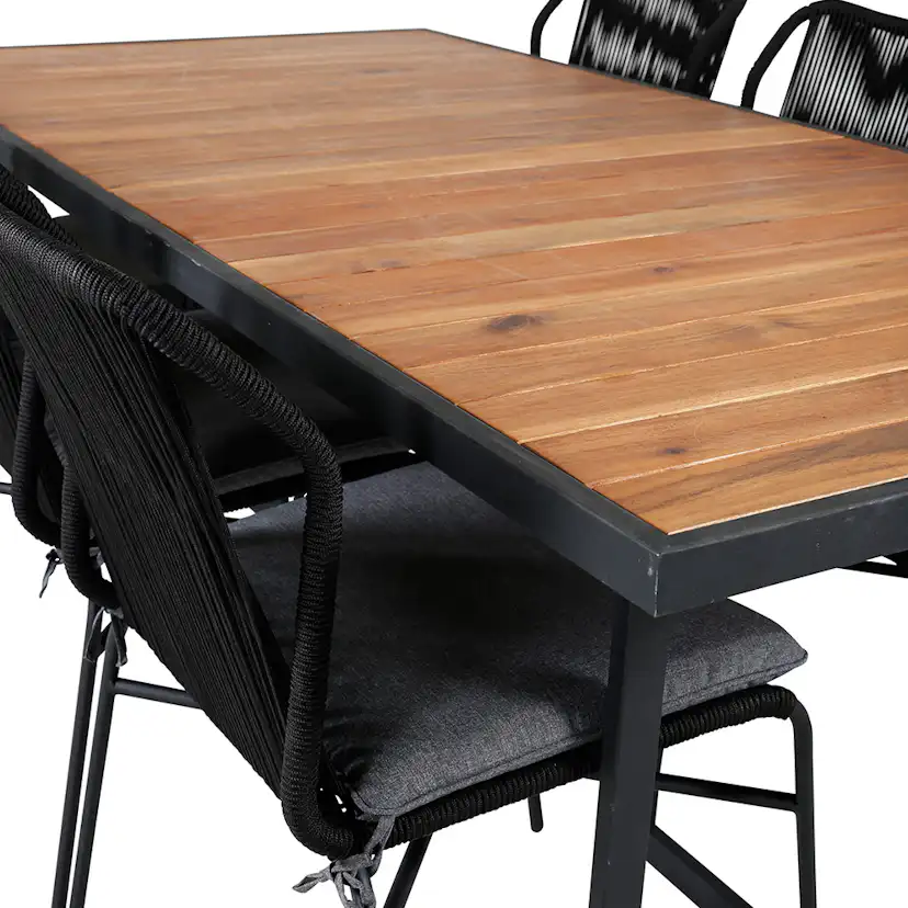 Matgrupp Venture Home King med 6 Julle Stapelbara Matstolar