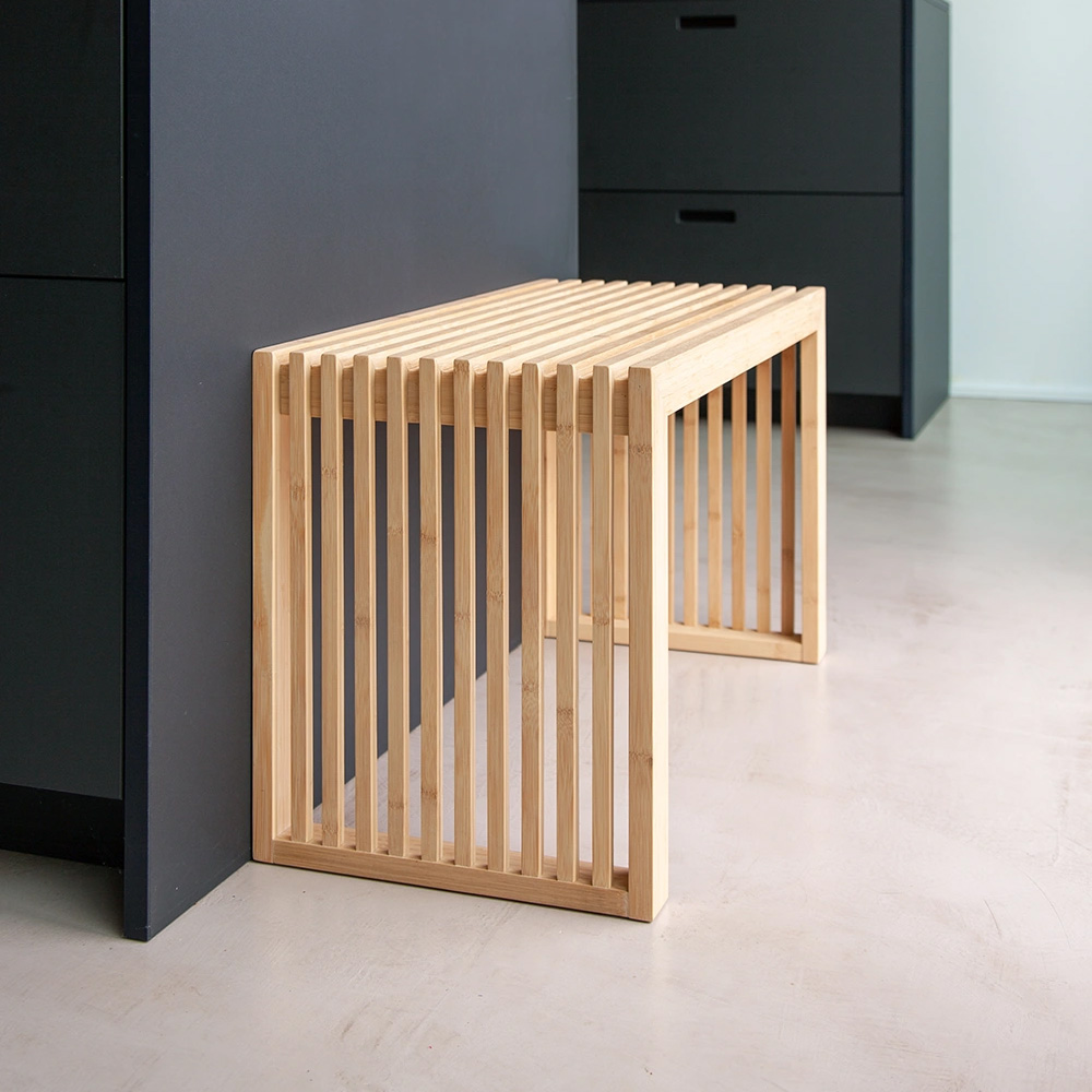 Bänk Cinas Rib Bambu 2-sits