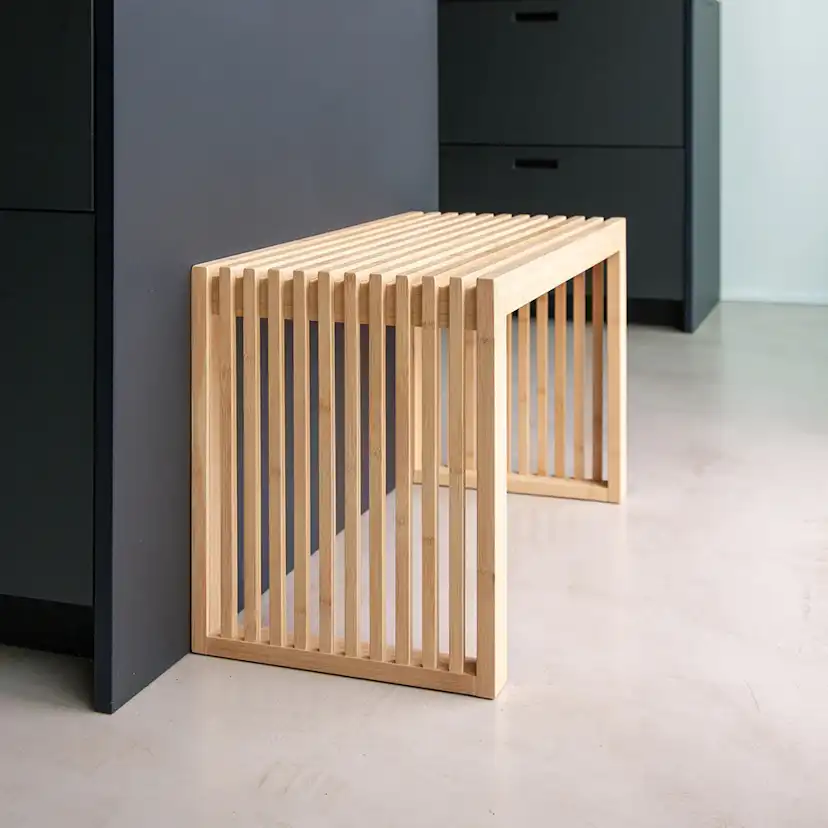 Bänk Cinas Rib Bambu 2-sits