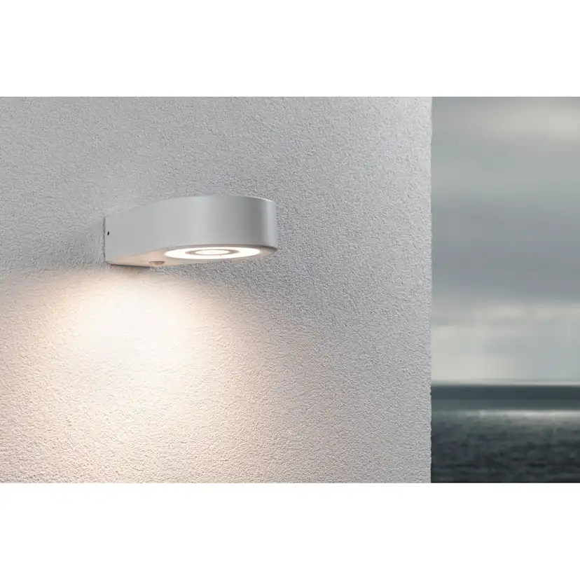 Fasadbelysning LED Paulmann Silma med Skymningsstyrd rörelsedetektor IP44 230V Färg: Vit