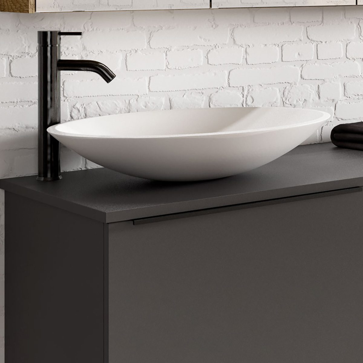 Tvättställ Tenfors Solid Surface Oval