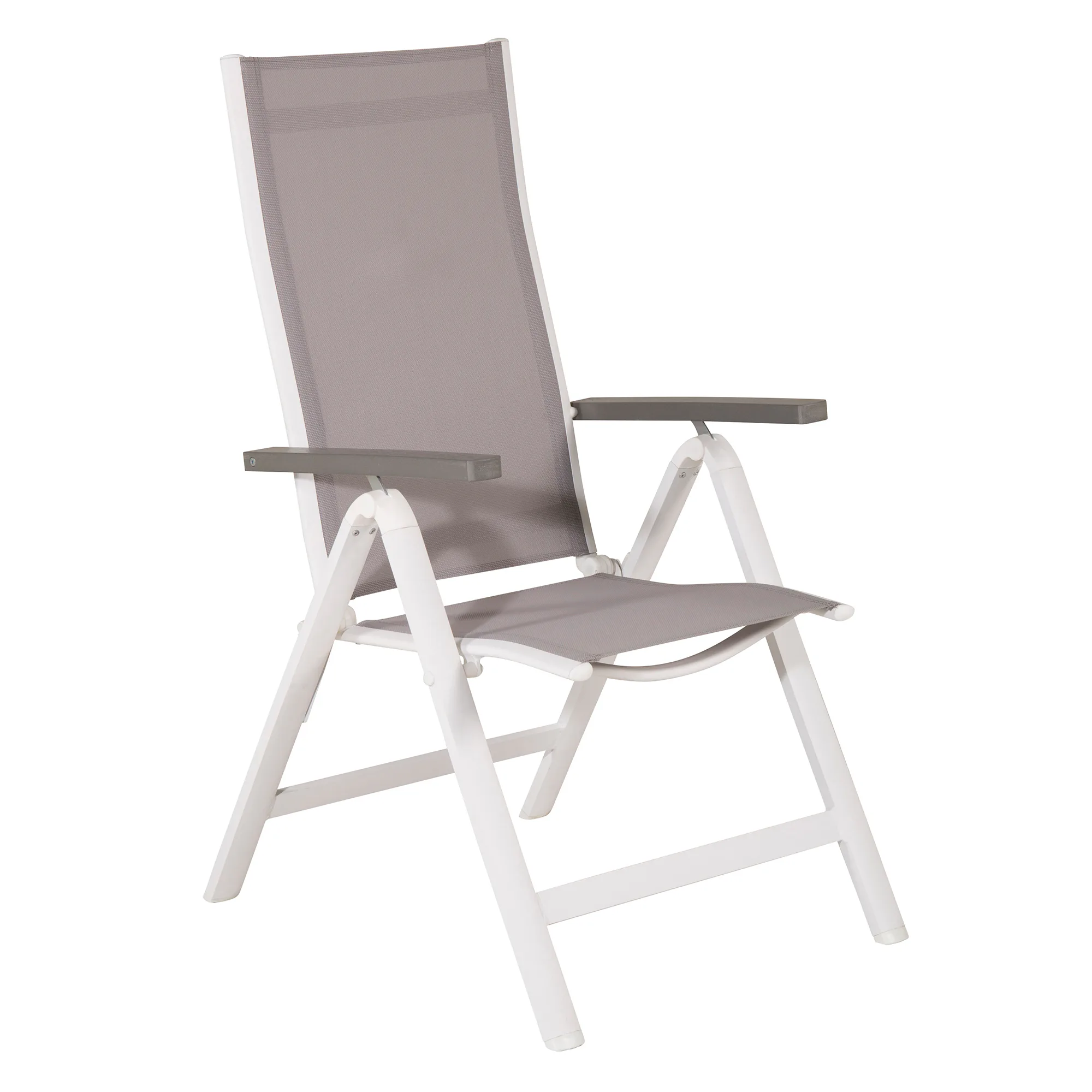 Albany Light 5-pos white alu / Grey Textilene Vit/Grå