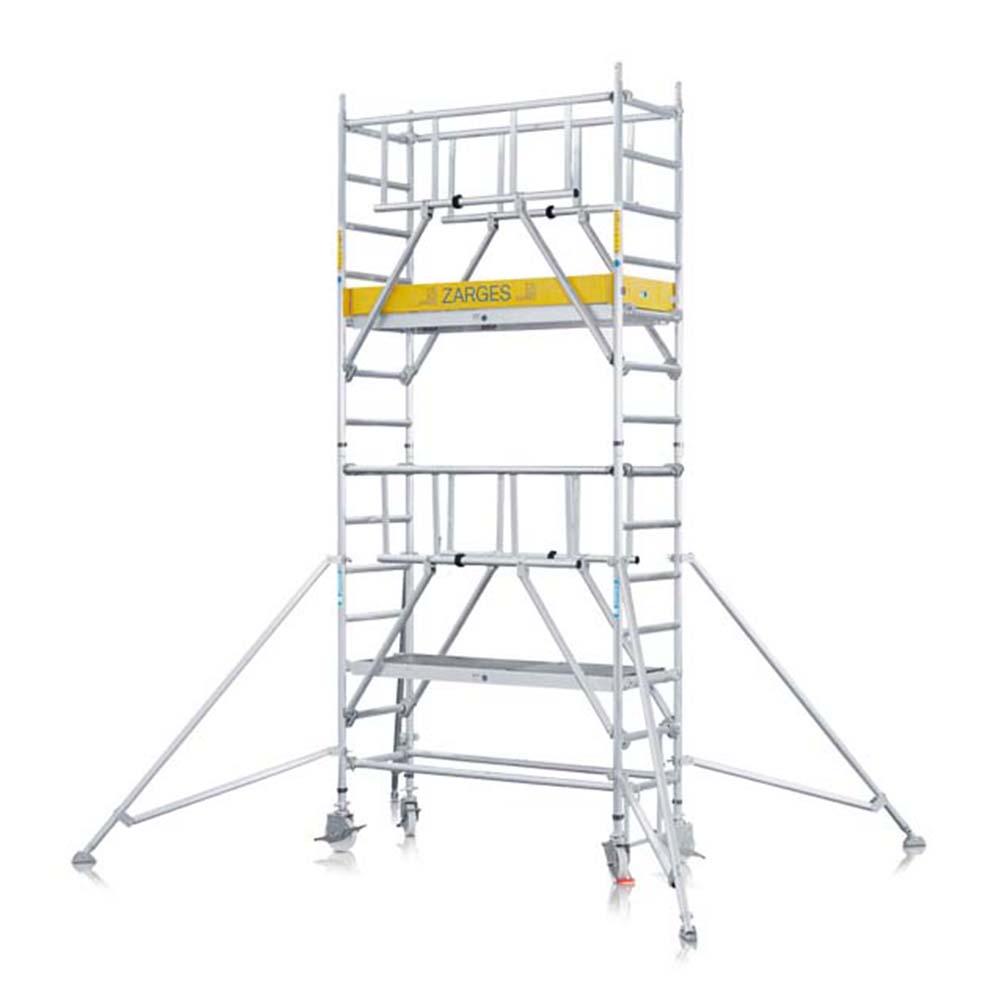 S-Plus Safetyställning 1,35 x 2,50 plh = 6,40 B= 1,35 m x H=2,50 m Platformhöjd= 6,40 m