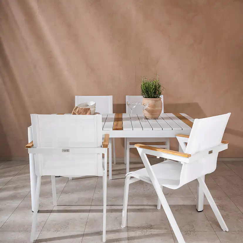 Matgrupp Utomhus Venture Home Togo med 4 Mexico Trädgårdsstolar