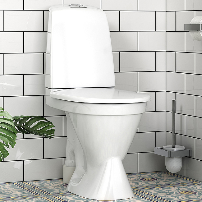 Toalettstol Gustavsberg Nautic 1591 Hygienic Flush Stor Fot