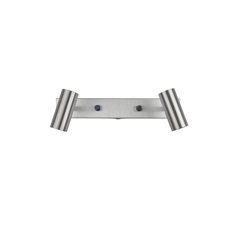 Cato vägglampa alu dubbel LED 2x3W Aluminium