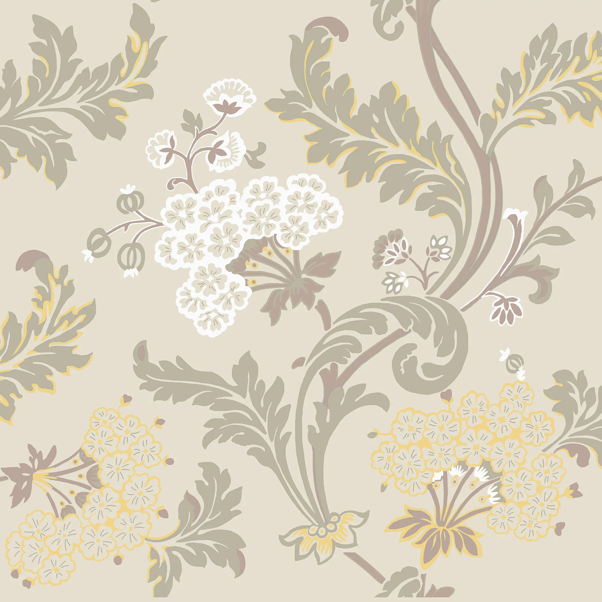 Tapet Duro Gammalsvenska Lydias Gård Guld/Beige 696-01