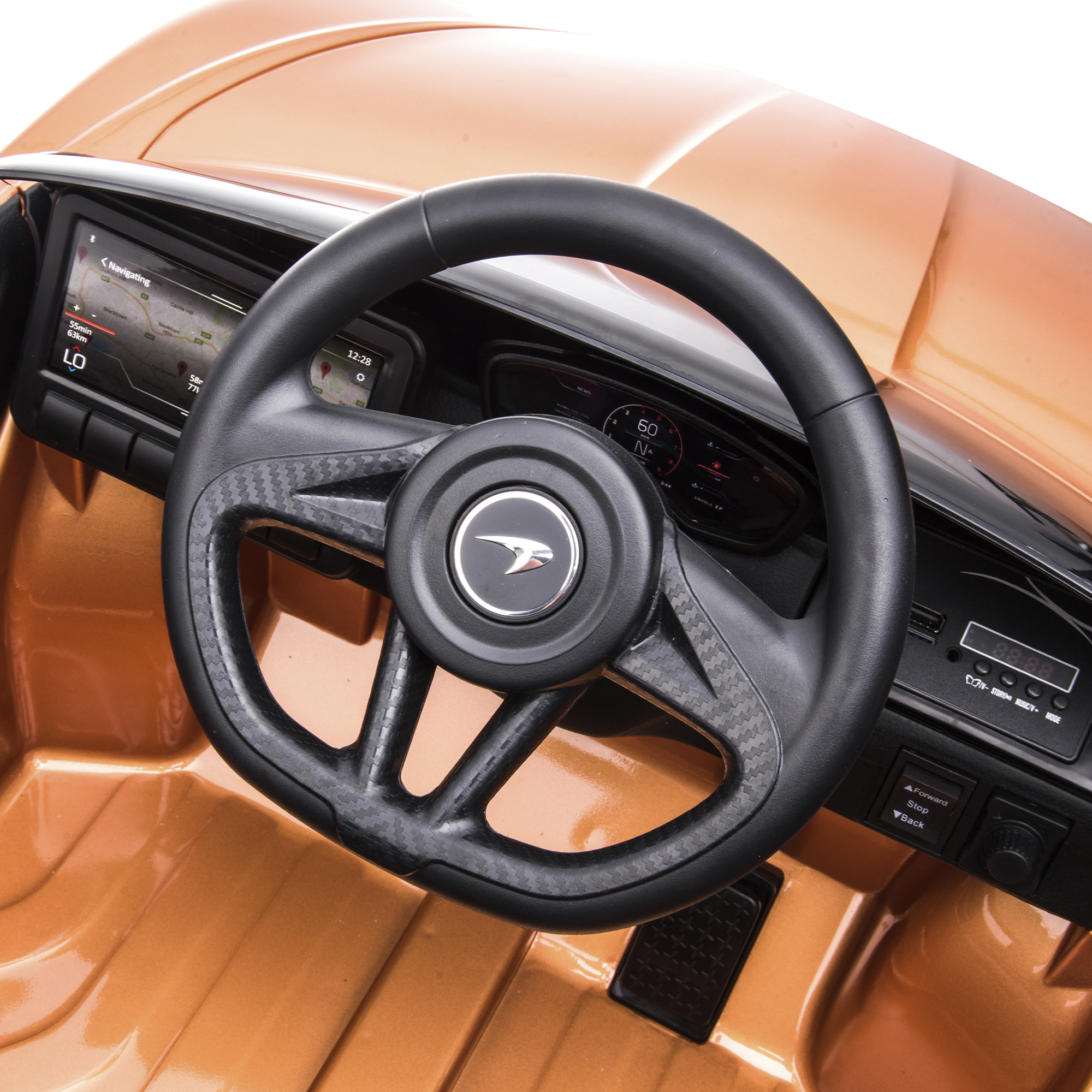 Elbil Nordic Play McLaren GT 12V7AH , EVA hjul, lädersäte