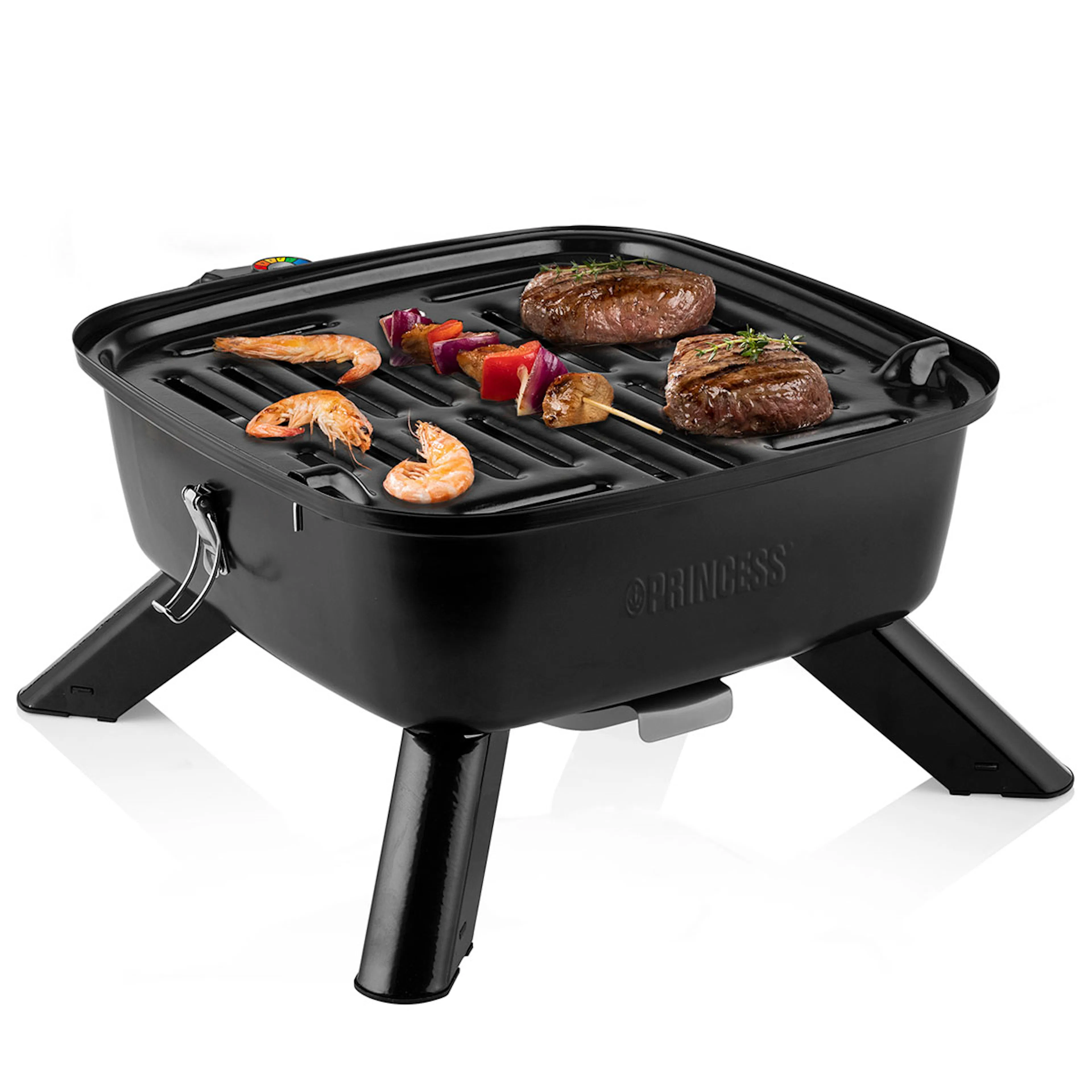 Bärbar Hybridgrill Princess 2-i-1 Elektrisk Eller Kol