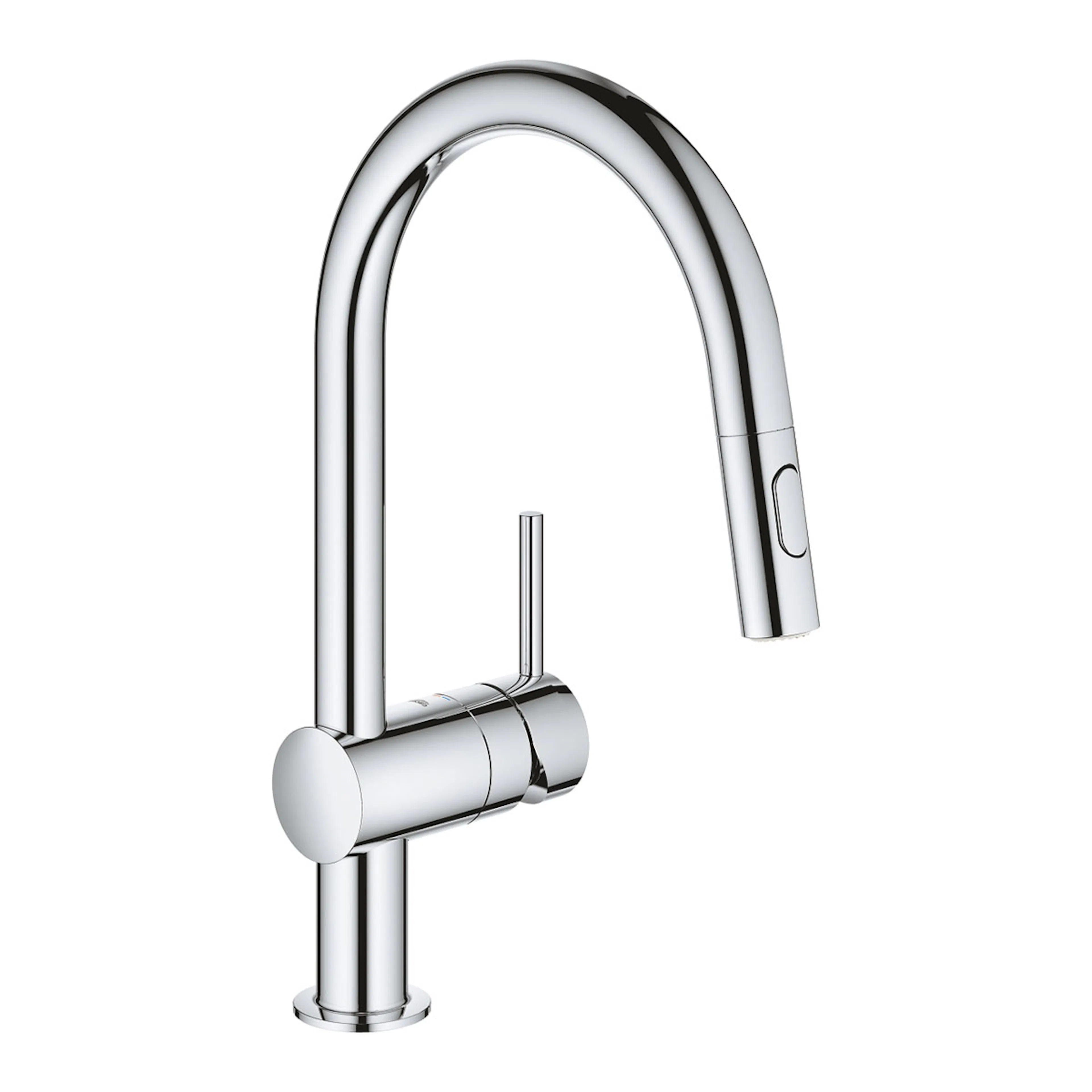 Köksblandare Grohe Minta C-pip Engreppsblandare Krom Svängbar & Utdragbar Pip