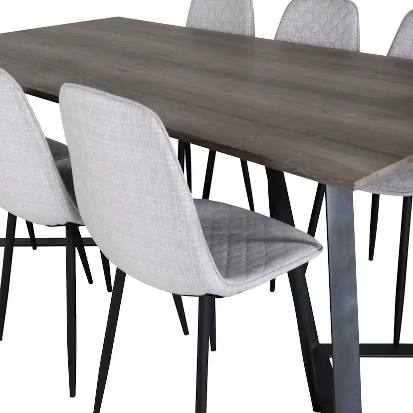 Matgrupp Venture Home Madde med 6 Phoi Stolar Polyestertyg