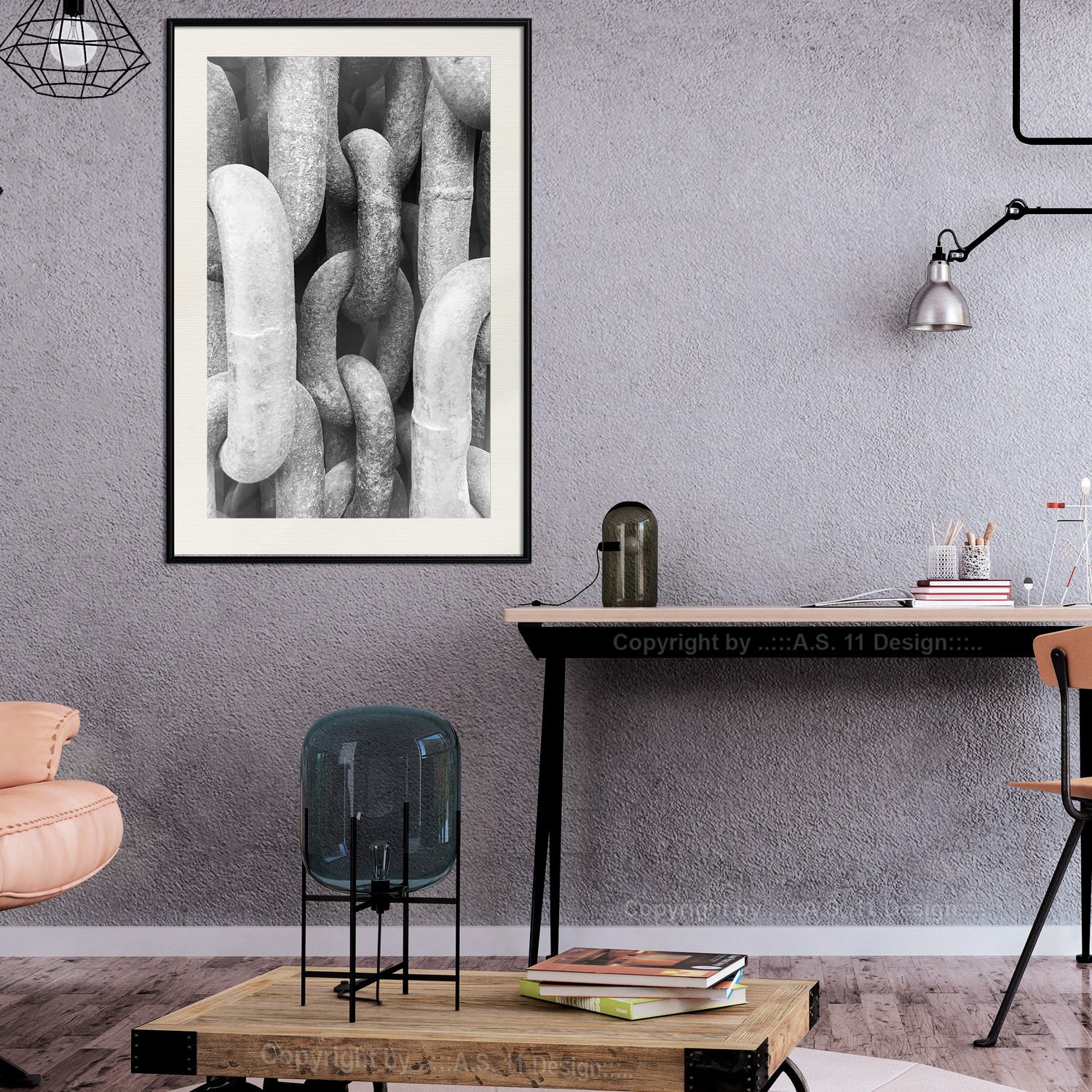 Poster Artgeist Affisch Old Chain