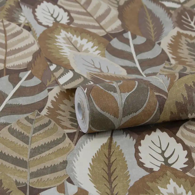Tapet Sublime Arty Leaves Brun 121127