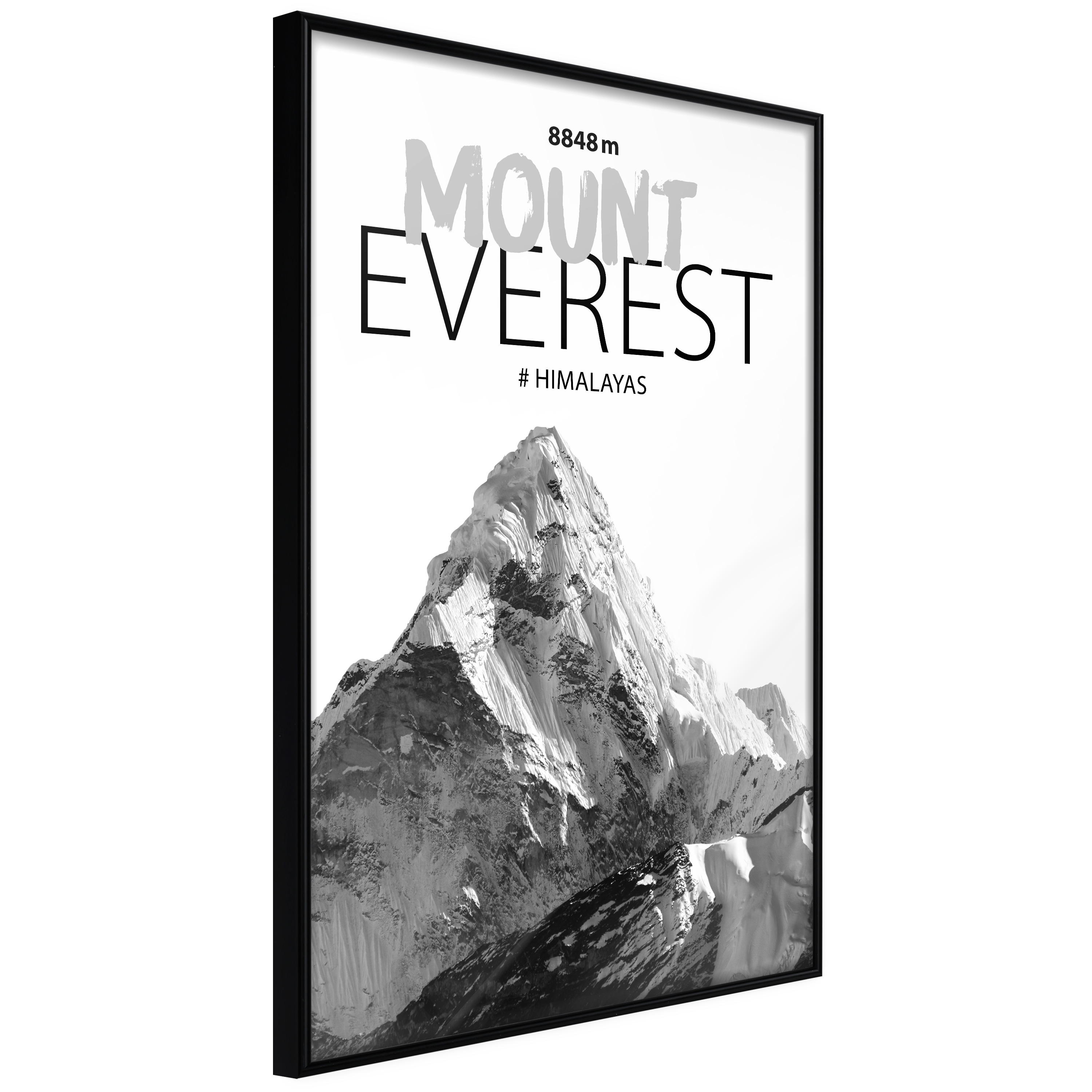 Affisch - Mount Everest [Poster] 20x30 Svart ram, 20x30 cm