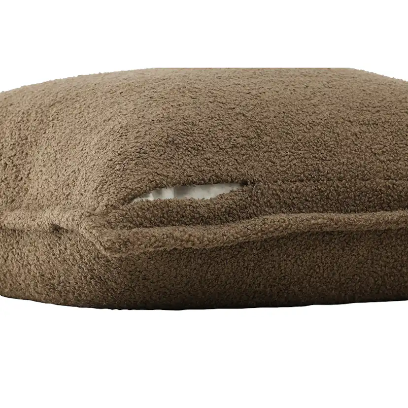 Tuva Cushion Cover Teddy fur - Brown Brun