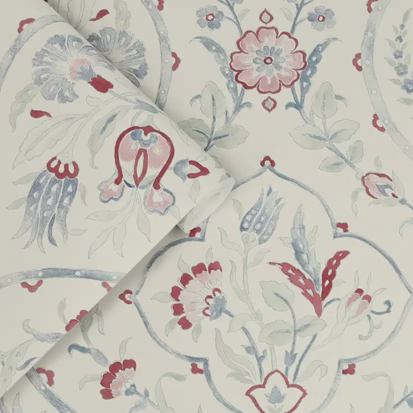 Tapet Laura Ashley Foscot Damask Crimson Röd 121069