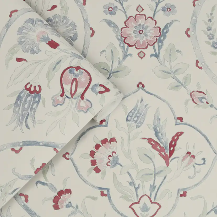 Tapet Laura Ashley Foscot Damask Crimson Röd 121069