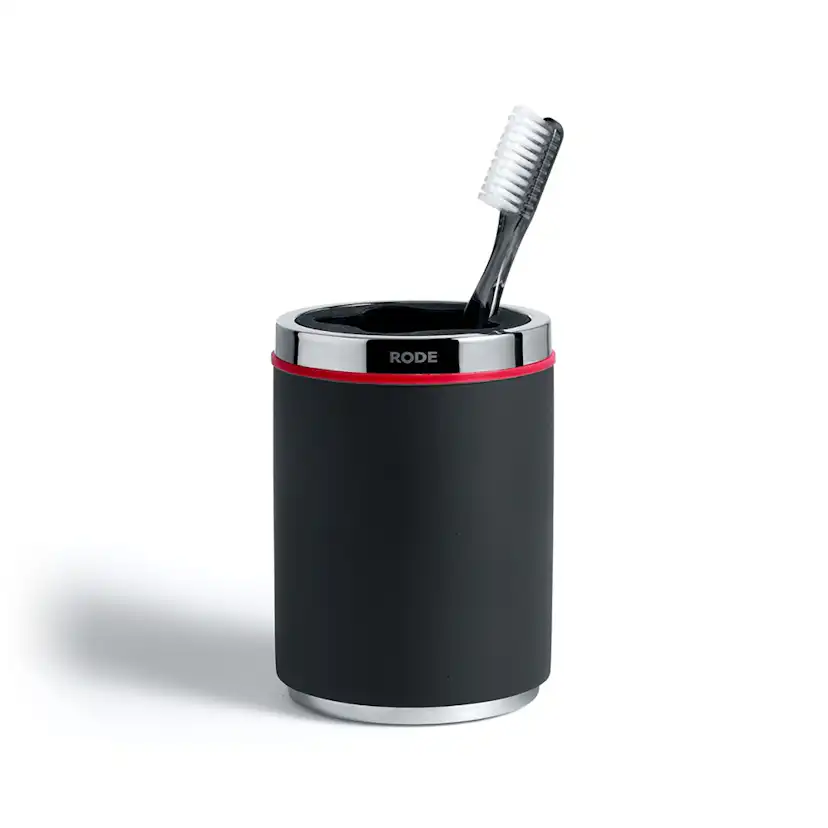 Tandborstmugg RODE Bath Mafalda Svart