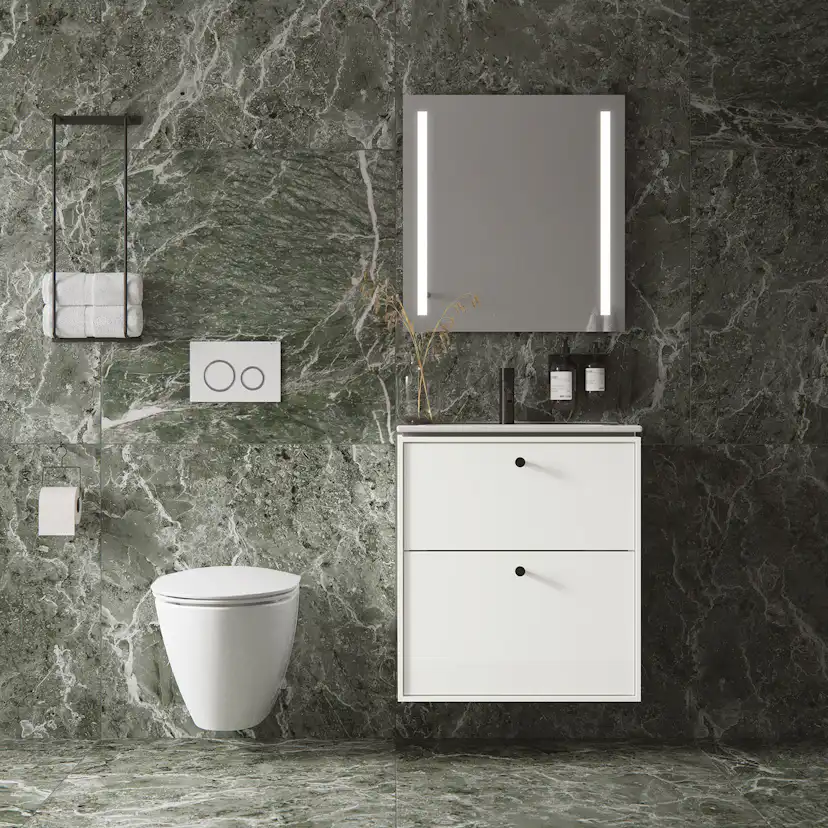 Tvättställsskåp Ifö Sense Art Smal Design 60 med 2 Lådor